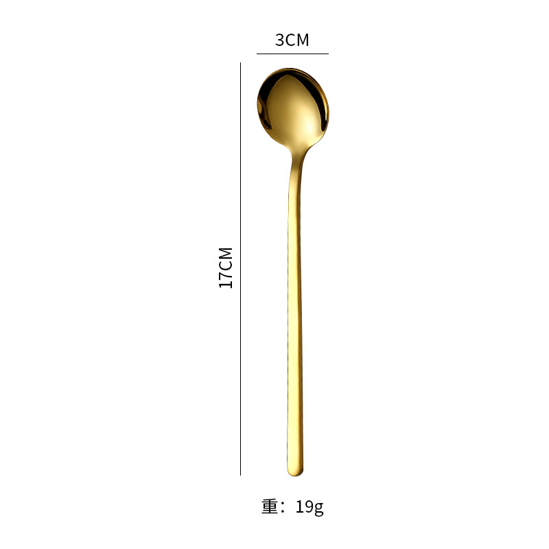 304 작은 둥근 숟가락 17cm 금