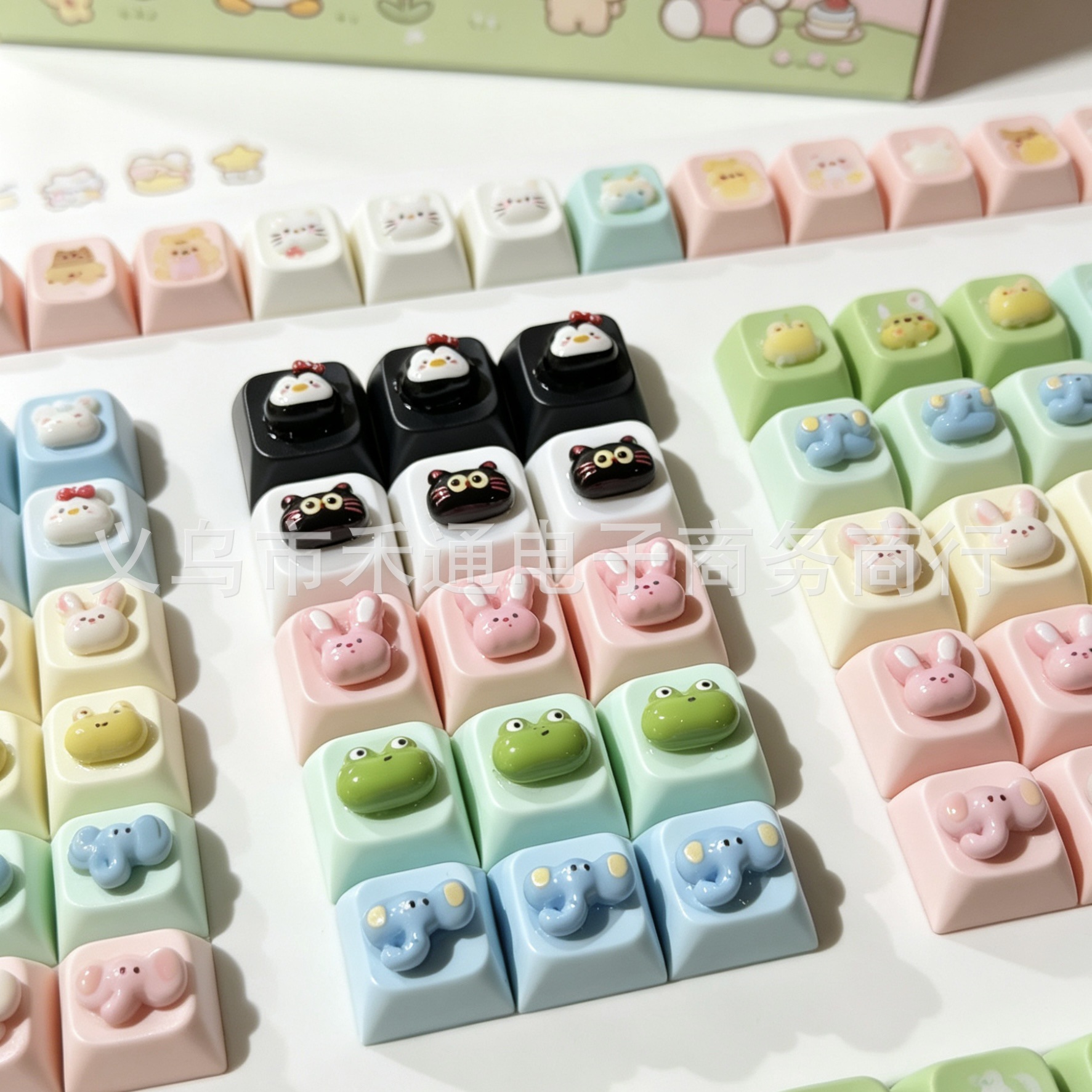 Keyzonic Cross-border cute decompression button DIY keycap cross axis universal dopamine color wholesale