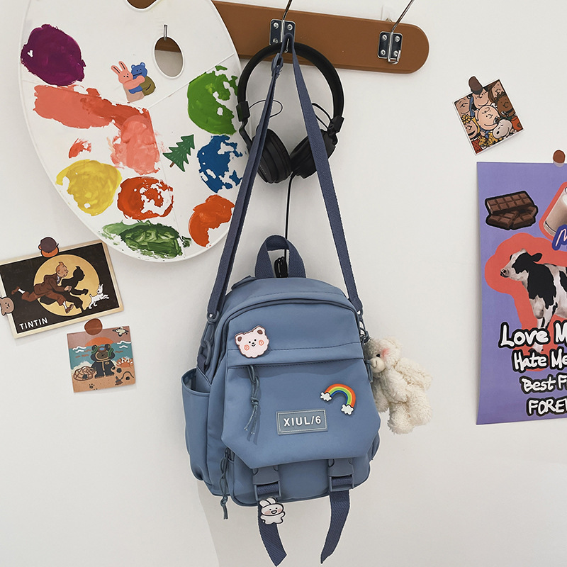 Otoño e Invierno nueva bolsa de mensajero ins estilo estudiante escuela secundaria femenina Harajuku coreano fresco lindo mini mochila