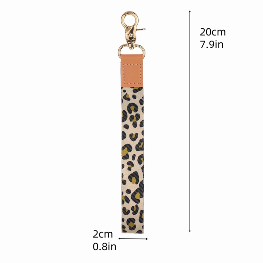 22g Weight Simple Style Cow Pattern Leopard Polyester Unisex Keychain