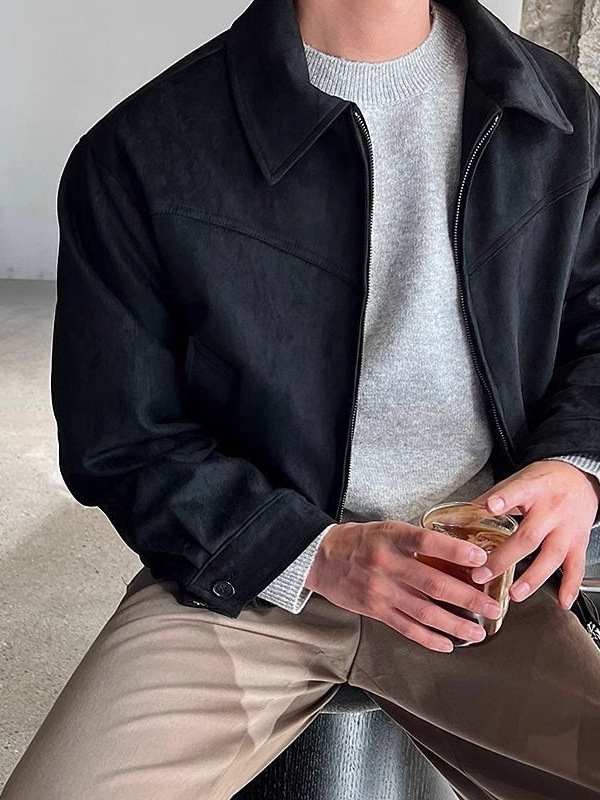 Abrigo callejero frito para hombre de gama alta Chaqueta de solapa de marca de moda marrón marrón marrón rojo Top de hombre de primavera y otoño de alta gama