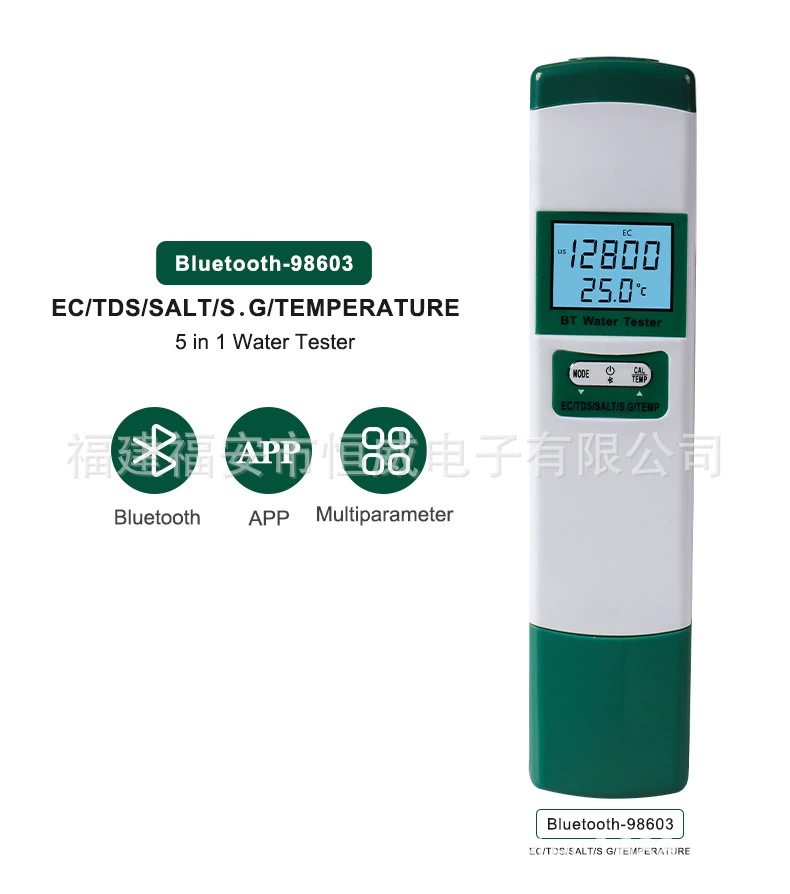 Измеритель проводимости для проверки ручки Bluetooth EC/TDS/SALT/S.G TEMP/пять в одном, приложение для граффити, умная тестовая ручка