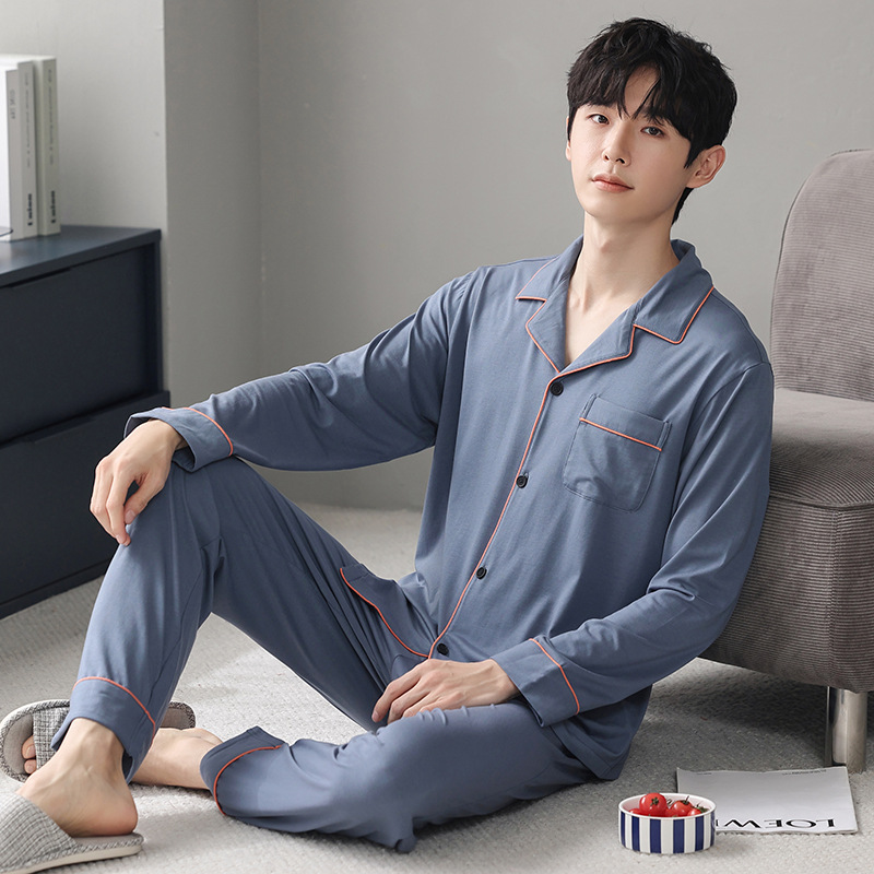 Pijamas para hombres 2024 nuevo hielo de invierno y otoño hombre de gran tamaño de alta sensación moda ropa de casa primavera y otoño mangas largas