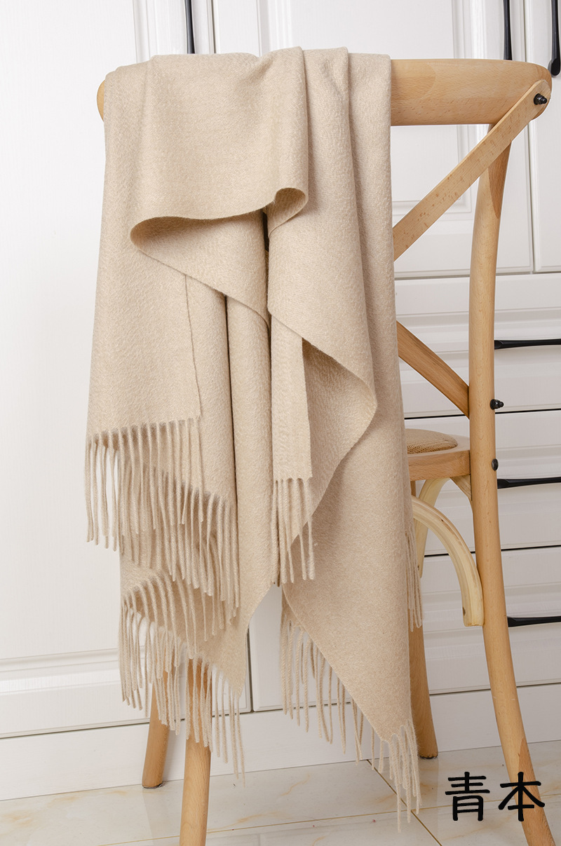 Fábrica de Mongolia Interior al por mayor de cachemira pura shoulderbands simple chal otoño invierno bufandas damas de cachemira caliente espesa