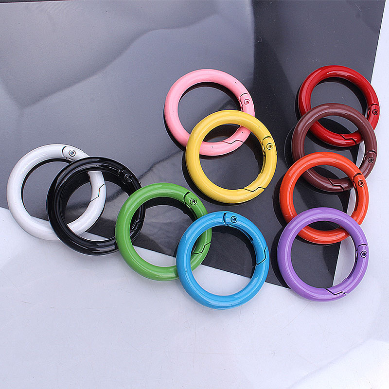 Stock 23mm 5 puntos bobina de aleación de zinc color buckle abierto anillo bolsas accesorios de hardware joyería colgar
