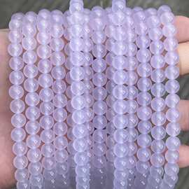 优化天然石紫玉髓diy圆珠子散珠子 手工串珠配件饰品工厂源头直销