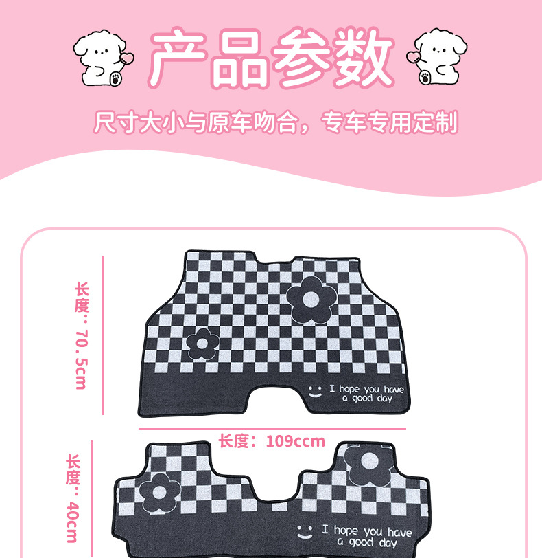 Suitable for Panda Mini Kart Special Wire Ring Foot Pad 25 New Decorative Pad Cartoon Car Pad Wear-Resistant Protection