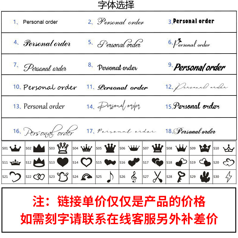 刻字字体和说明
