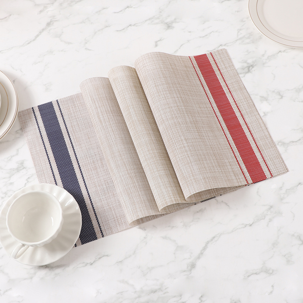 Manteles Individuales Nórdicos de Estilo Simple y de Alta Gama, Manteles de PVC, Manteles Creativos de Doble Cara Impermeables y Resistentes al Calor, en Existencia, Estilo Ins.