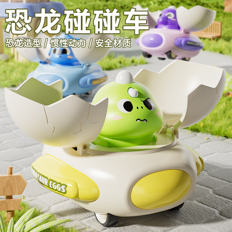 Juguetes de niños al por mayor puzzle dinosaurios coche caricatura animada animada animal dedos deslizante adornos de automóviles choque camión