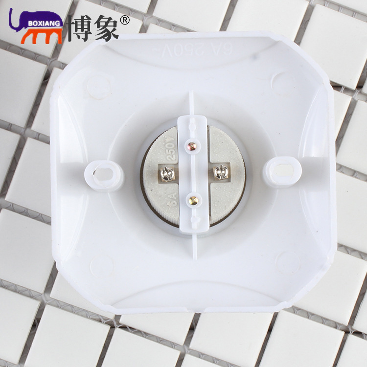 E27 square ceramic flat lamp holder 86 type open screw lamp holder base led spiral lamp holder ceramic lamp holder
