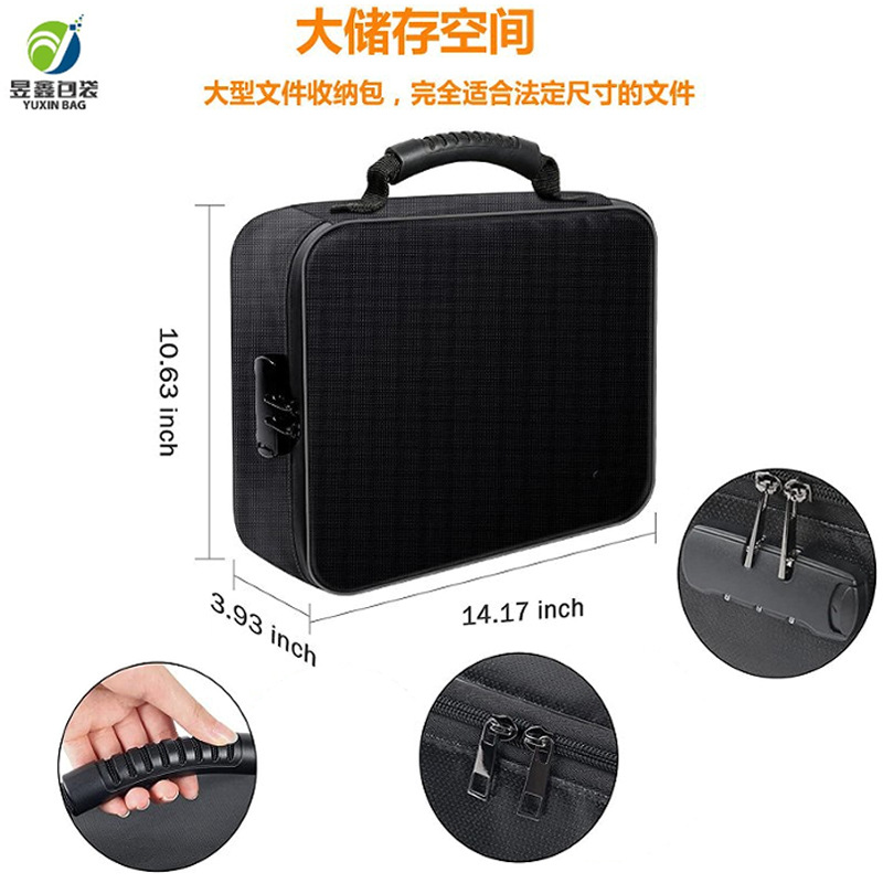 Bolsa ignífuga impermeable bolsa de dinero protectora Oficina hogar metal precioso Bill almacenamiento seguro información del contrato bolsa de archivo