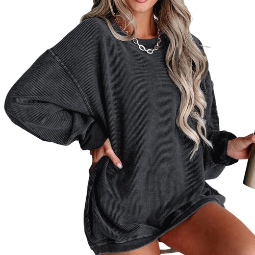 Women's Loose Round Neck Fashion Long Sleeve Sweatshirt - Autumn/Winter New Arrival Comfortable Casual Hooded Top