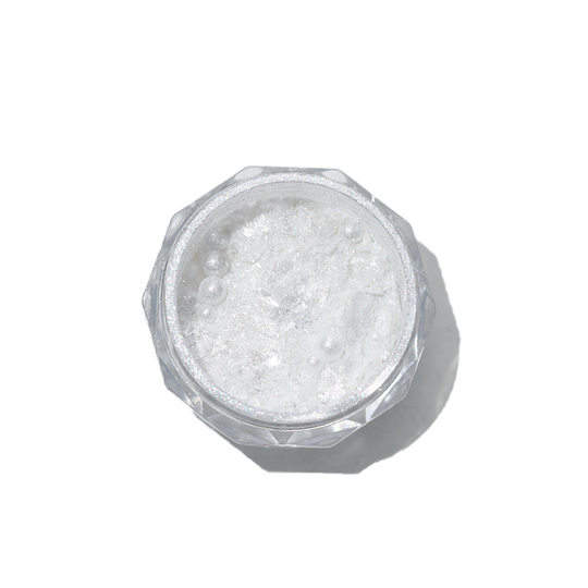 Cross-border nail art diamond mica powder ultra-thin glitter sequins pure white transparent brocade powder Japanese opal powder wholesale