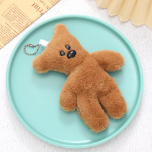 卡通泰迪熊憨豆小熊可爱毛绒挂件包包帽子围巾服装挂饰钥匙扣公仔