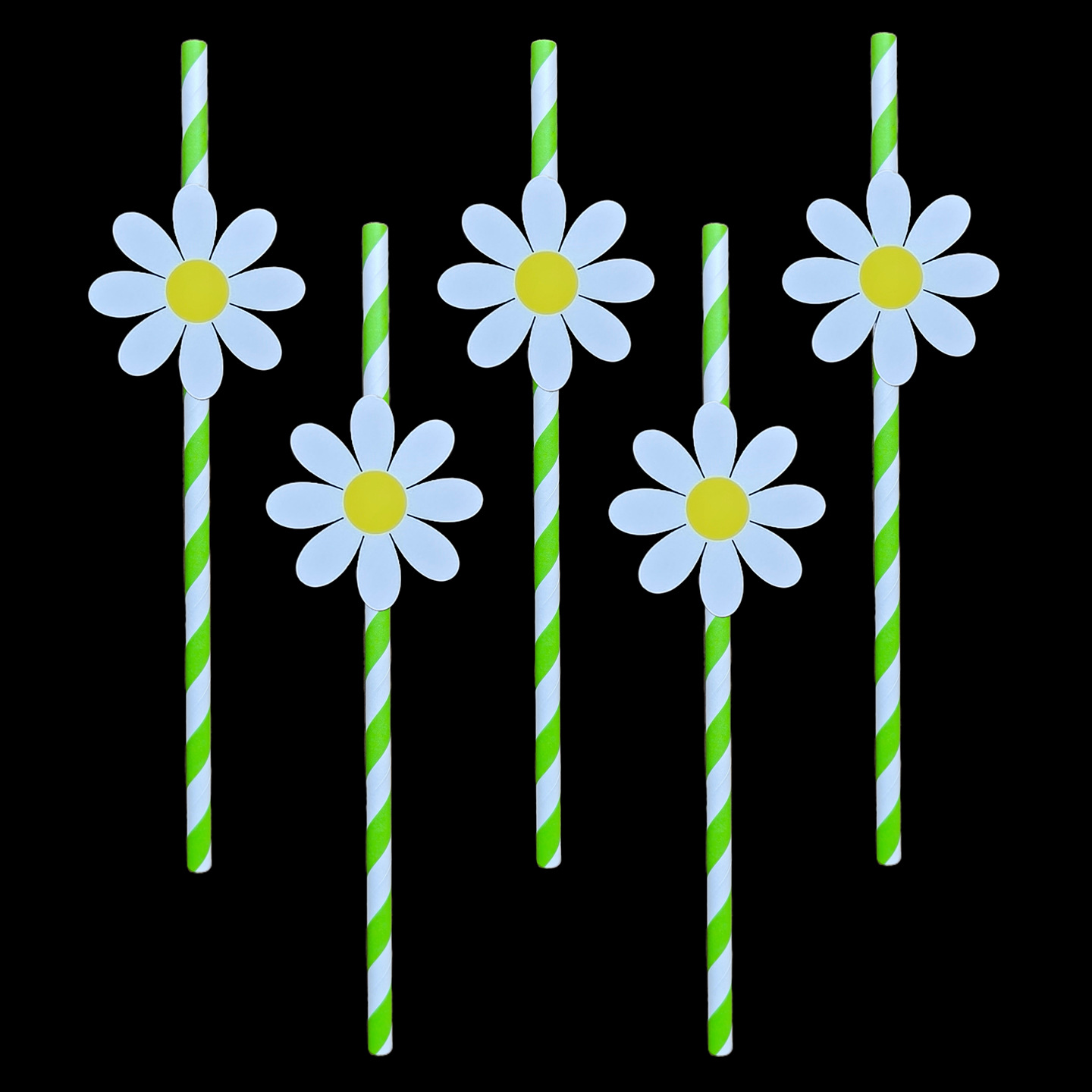 Papel de fiesta Daisy tarjeta de flores de sol desechable postre tarjeta de tarjeta