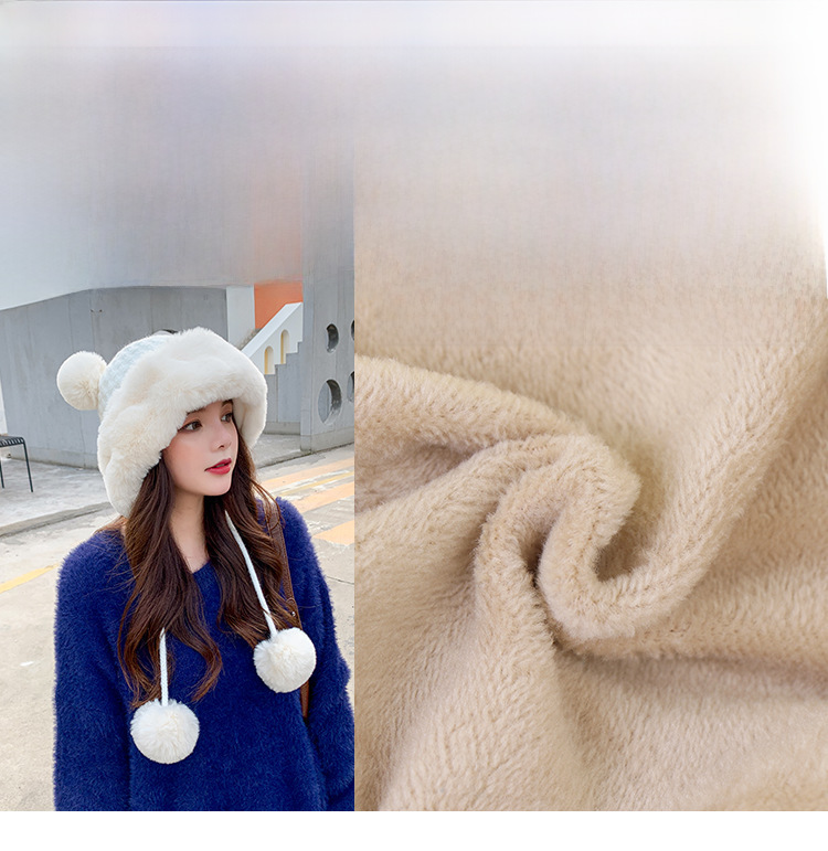 Dames wintermuts met pompon warme gebreide muts voor de herfst_voghion.com
