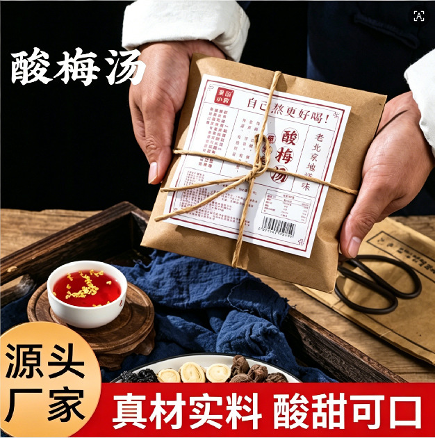 Raw Material Package for Sour Plum Soup, Health-Preserving Tea, Small Package of Sour Plum Soup, Self-Cooking Raw Material Package for the Elderly and Children, Processed and Shipped Raw Material Package for Sour Plum Soup, Health-Preserving Tea, Small Package of Sour Plum Soup, Self-Cooking Raw Material Package for the Elderly and Children, Processed and Shipped