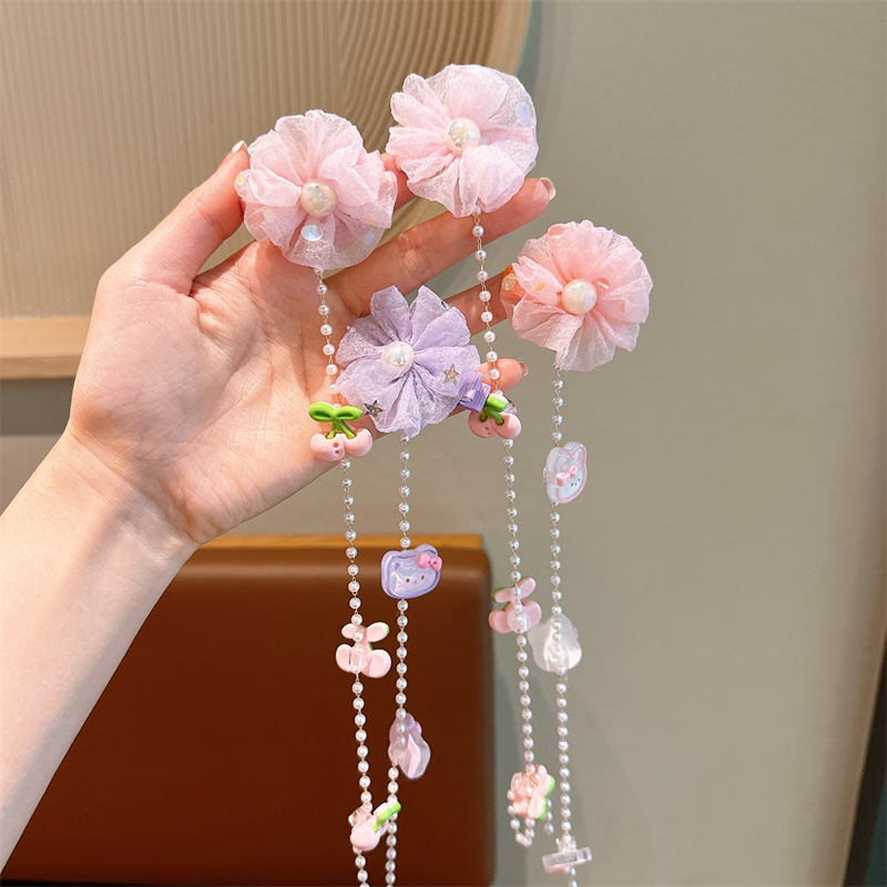 Super inmortal mariposa clip de cabello para niños trenzados clip de cabello para niñas publicas suecas joyas de cadena trenzada para niñas