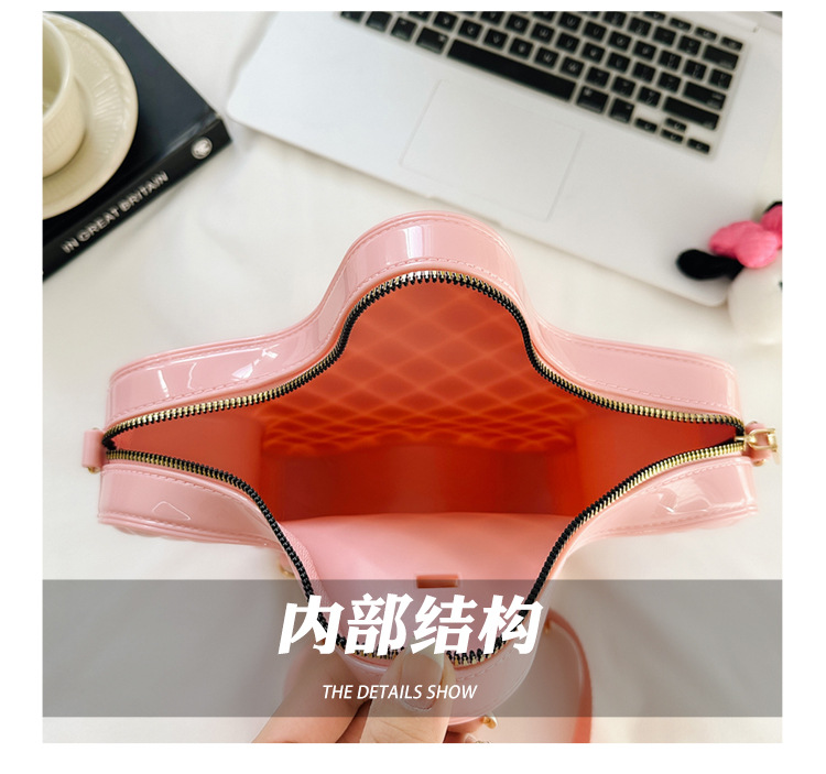 2025 New style fashionable star Backpack, diamond-shaped PVC jelly bag, fresh and sweet campus ladies' backpack undefined