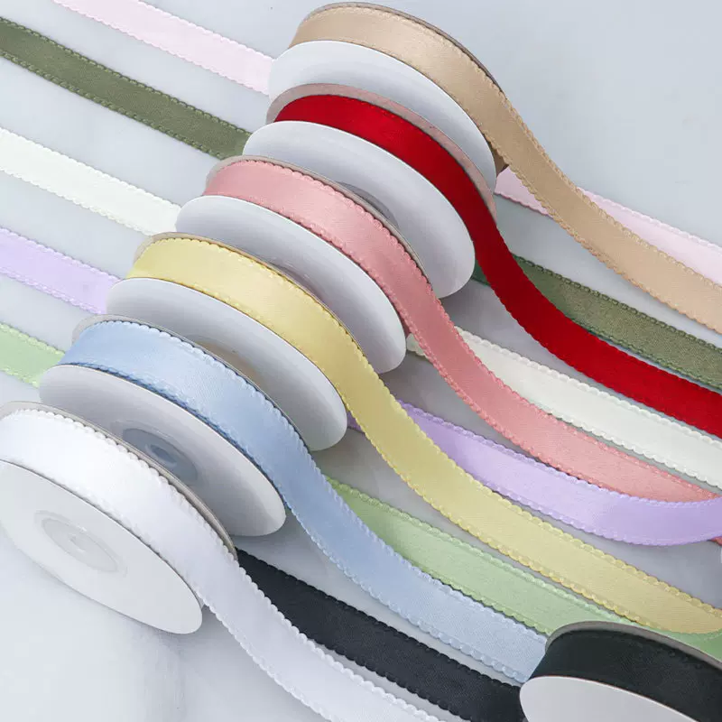 纯色丁涤纶缎带手工蝴蝶结发饰服装辅料织带礼盒鲜花包装丝带