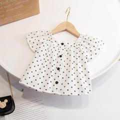 Girls vest shirt summer wear 2023 new thin style children's clothing baby small hanging shirt western style tops