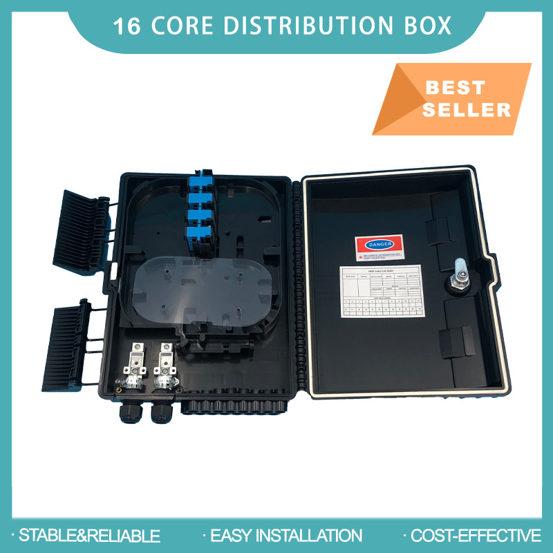 16芯光纤分纤箱电信级接线盒法兰光纤分路箱 防水防尘配线箱