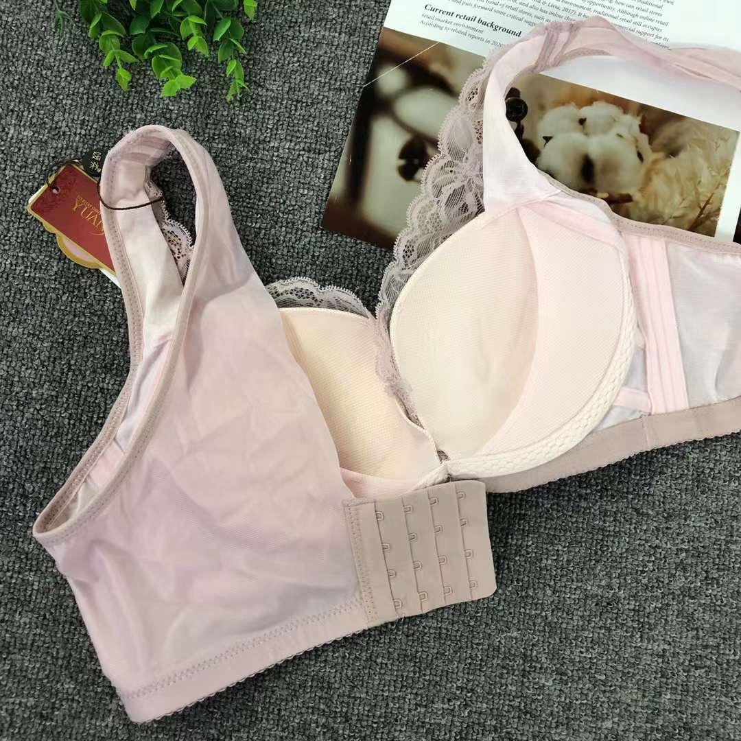 Nuevo sujetador inalámbrico moda Jacquard de encaje transpirable cómodo clásico cuatro breasted ropa interior para las mujeres al por mayor
