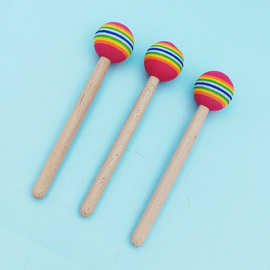 儿童打击乐器配件 奥尔夫乐器彩虹鼓锤 海绵鼓棒