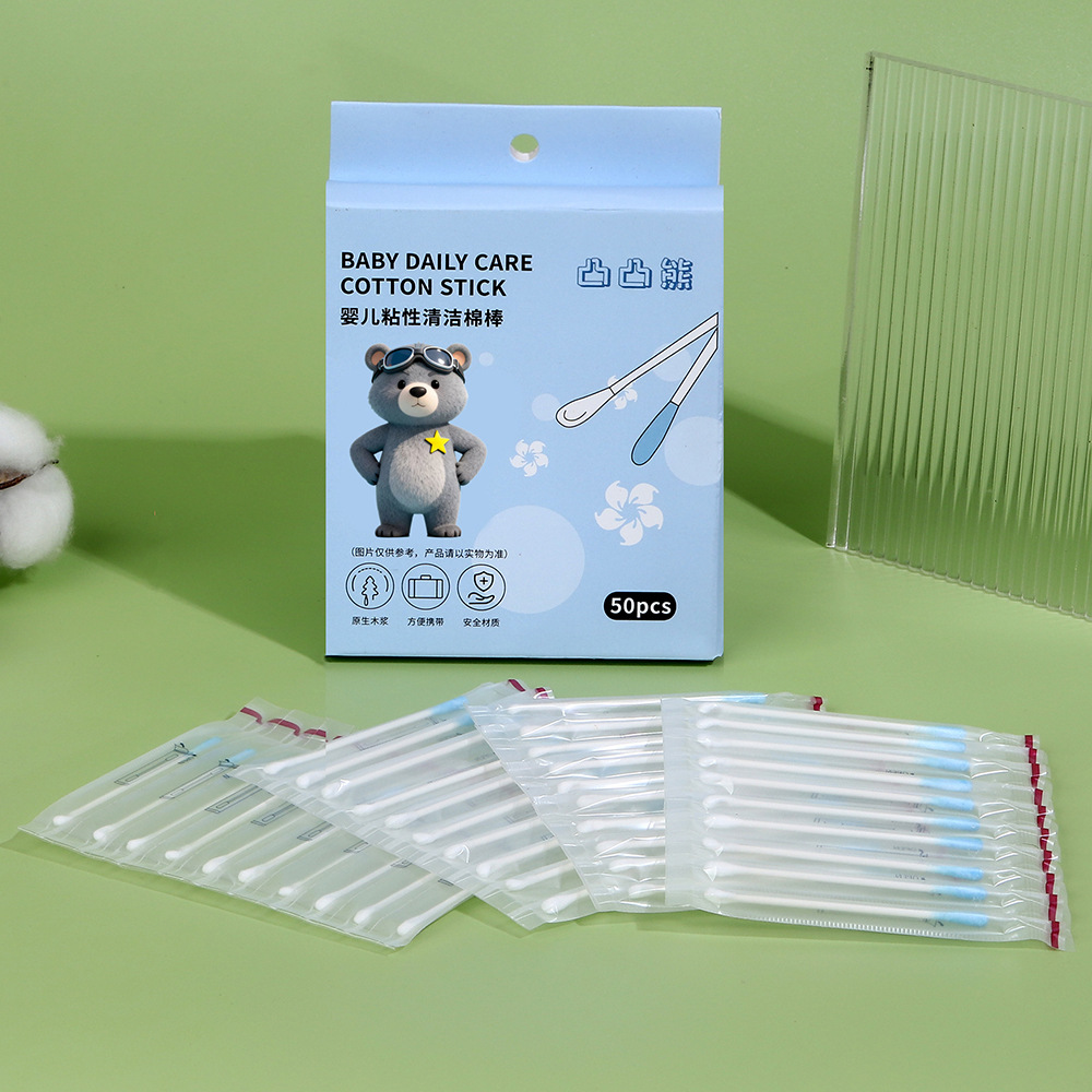 一次性粘性棉签全年龄段通用粘耳屎鼻屎掏耳勺独立包装清理粘耳棒