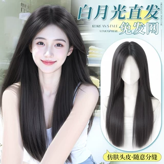 不用戴发网假发女片头顶增发量蓬松仿真发无痕免发网长直发补发片
