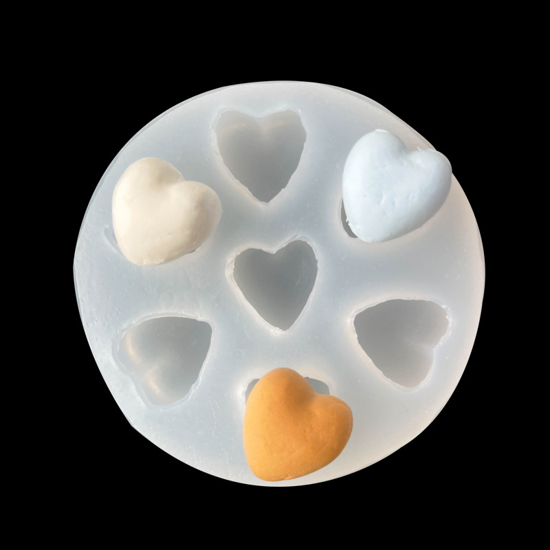 Tridimensional Pequeño amor Día de San Valentín pastel de chocolate decoración ritmo seco en forma de corazón fondant herramienta para hornear molde de silicona
