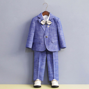 Children's suit suit boys autumn and winter flower children's wedding baby's one-year-old dress Middle and big children's suit piano costume