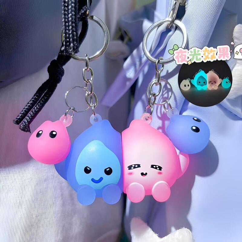 New Little Fireman Magnetic Spark Keychain Creative Flame Doll Pendant Best Friend Couple Gift Chinese Valentine's Day Gift