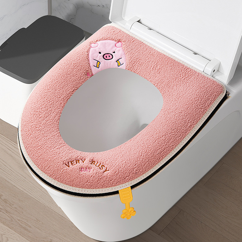 家庭用アニメ防水トイレの座布団を厚くして保温します。|undefined