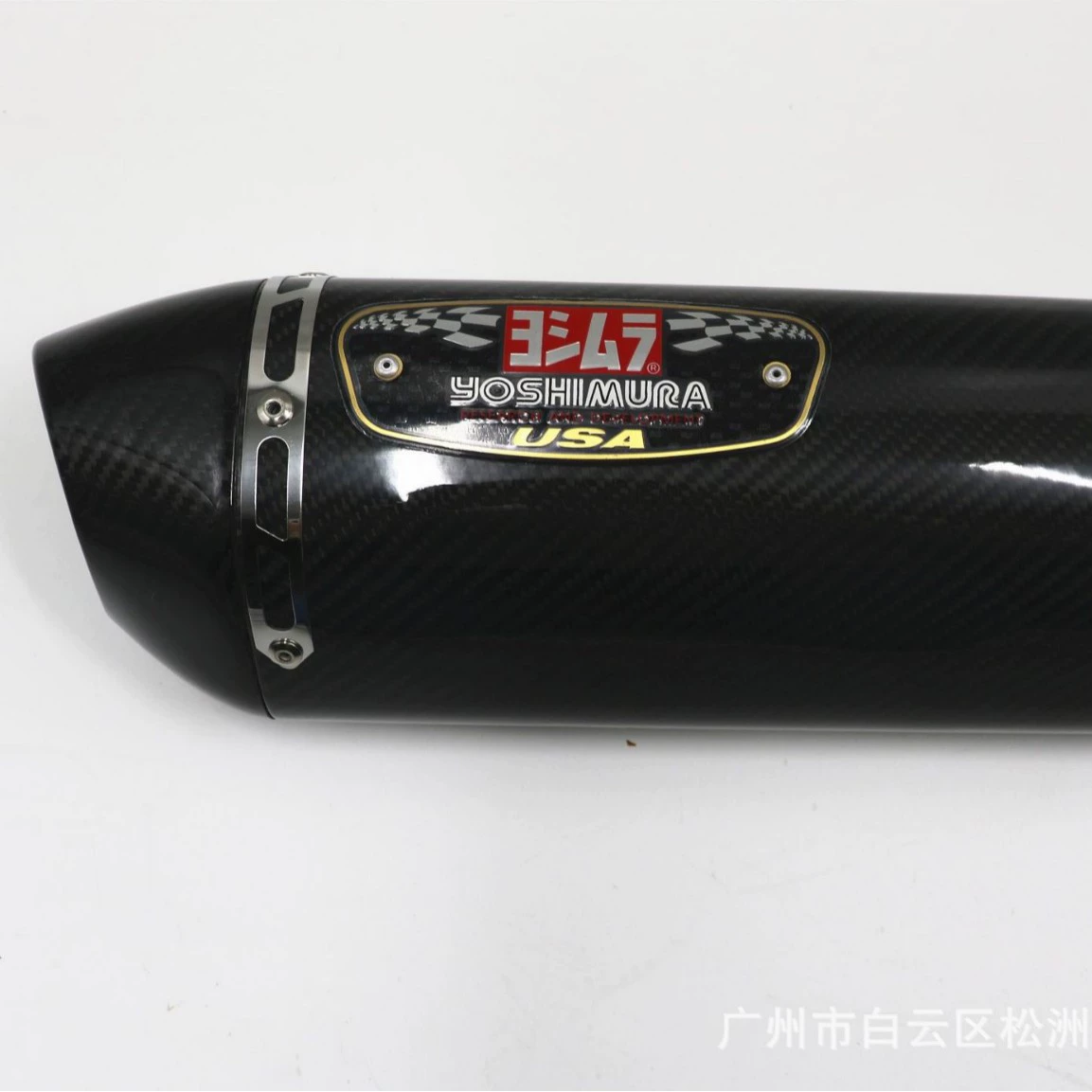 Оптовая Продажа с фабрики подходит для модифицированной выхлопной трубы автомобиля мотоцикла Jicun четыре угла из настоящего волокна и имитации глушителя с рисунком автомобиля