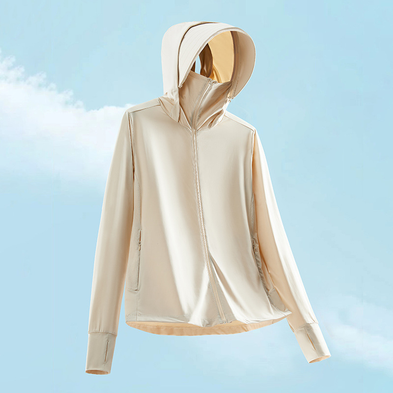 2024 ropa de protección solar de hilo original para mujeres desmontable sombrero de verano anti-UV upf50 + ropa de protección solar transpirable de seda de hielo para hombres image 6