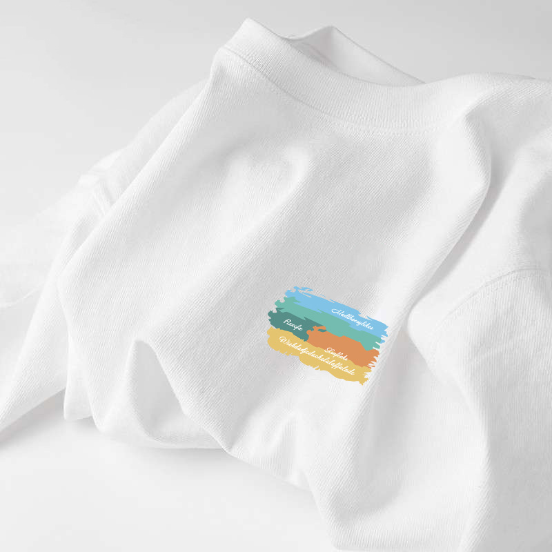 Short-sleeved white small color