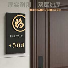 亚克力立体家用公司字牌门牌号码牌办公室门号标识牌创意轻奢门牌