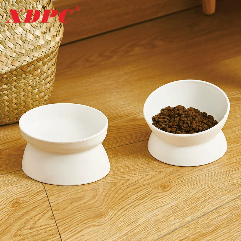 Ищете заводскую обработку на заказ ПЭТ пластиковая кошка чаша защита шеи Антидетонационная кошка миска для воды Высокая Собака миска собака миска для риса