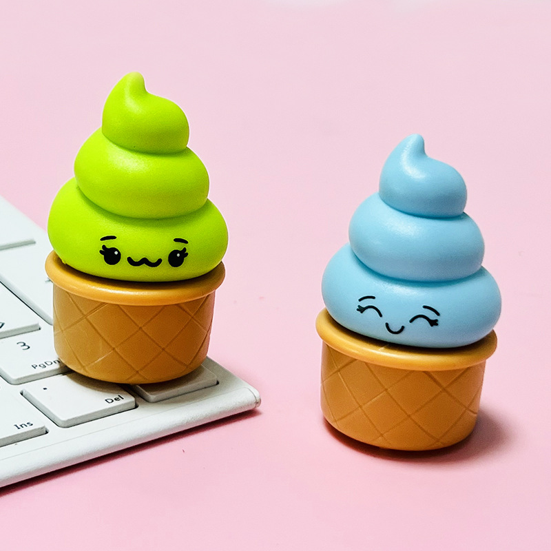 Lindo cono de helado lindo dibujos animados Tire hacia atrás coche pequeño juguete inercia Tire hacia atrás coche kindergarten regalo