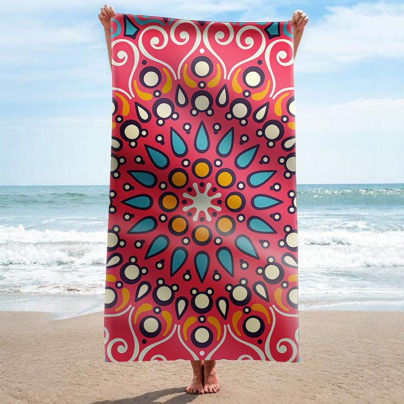 Suministro especial de doble cara terciopelo Internet celebridad serie rectangular fábrica al por mayor material garantía Toalla de playa Toalla de baño