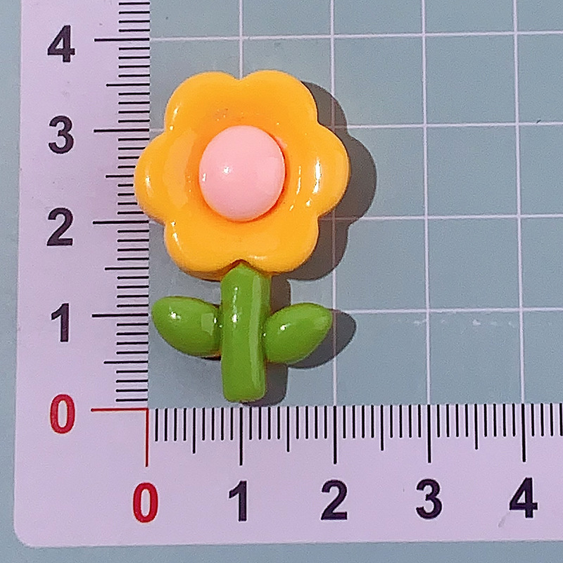 Nuevo color sólido tulipán flor de resina accesorios DIY pegamento crema caja de teléfono móvil adornamiento de pelo agujero agujero colgantes de hebilla de zapatos, etc.