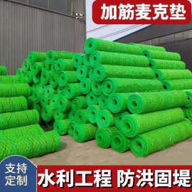 加筋麦克垫聚氨酯阻燃三维植被网垫护坡加筋网河道治理绿化石笼网