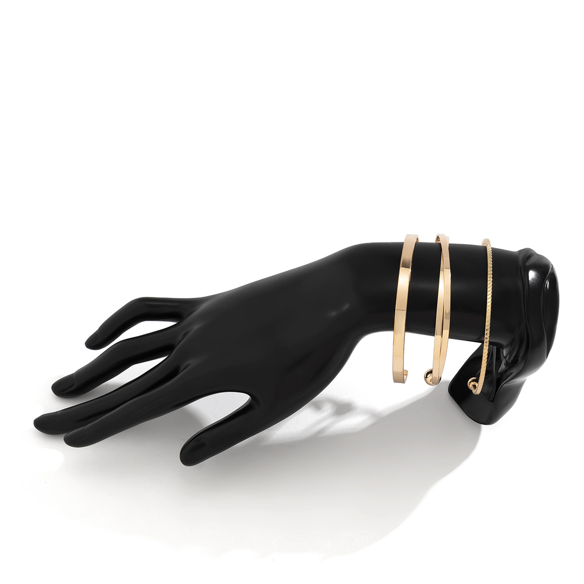 Fashion Geometric Iron Stripe Plating No Inlaid Bangle