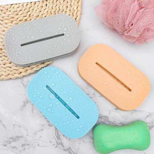 Creative double-layer soap dish for home bathroom without punching, travel portable soap dish holder, Nordic drain soap dish