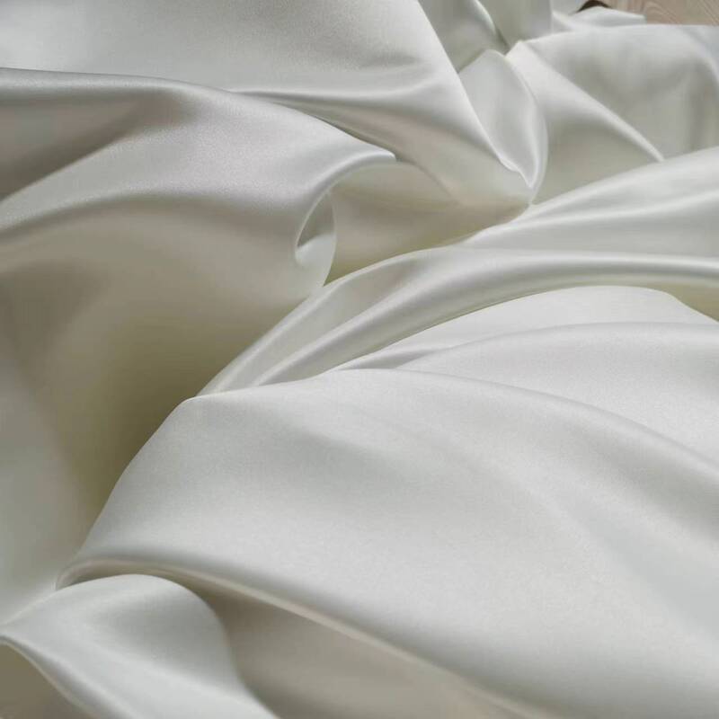 Matte Satin Non-Elastic and Delicate Polyester Wedding Dress Satin Han Dynasty Princess Dress Bow Fabric Wedding Set for Two Batches