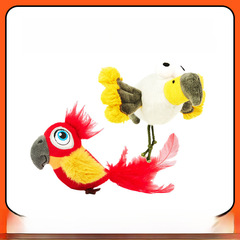 FOFOS Talking Bird Toy, Two Plush Fu Li Cats, Cat Wands, Smart Talking Catnip Toys