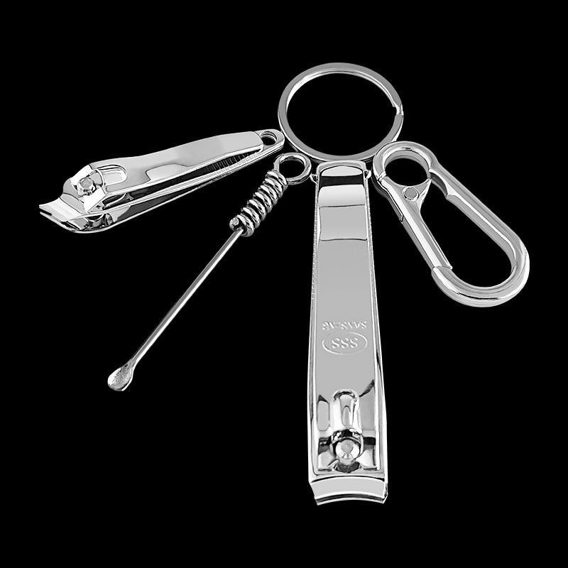 爪切り、爪切り、耳かき、斜め爪切りセット、キーホルダーペンダント、平口爪切り家庭用セット|undefined