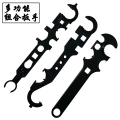 Metal Sun Ring Wrench Lever Core Multi-function Combination Wrench High Hardness AR15/M4 Tool Full Steel Gold